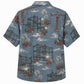 Labor Day Hawaiian Shirt- Crane and Steel Frame Print for Summer Days