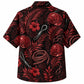 Labor Day Hawaiian Shirt- Crimson Hard Hat and Rope Print for Summer