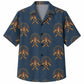 Labor Day Hawaiian Shirt- Crossed Axes and Firefighter Emblem
