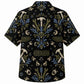 Labor Day Hawaiian Shirt- Damask Hammer Ornament Print for Workers