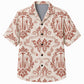 Labor Day Hawaiian Shirt- Damask Hammer Scroll Print for the Holiday