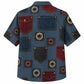 Labor Day Hawaiian Shirt- Denim Patch and Gear Panel Print for Summer