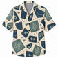 Labor Day Hawaiian Shirt - Denim Patch & Star Arrow Print for Men