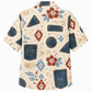 Labor Day Hawaiian Shirt- Denim Pocket and Hibiscus Print for Summer
