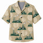 Labor Day Hawaiian Shirt - Factory Skyline & Monstera Print for Men