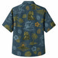 Labor Day Hawaiian Shirt- Factory Skyline Sunset Palm Print for Warm Days