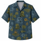 Labor Day Hawaiian Shirt- Factory Skyline Sunset Palm Print for Warm Days