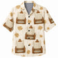 Labor Day Hawaiian Shirt Featuring Aloha Time Card Scroll Print for Summer