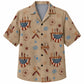 Labor Day Hawaiian Shirt Featuring Patriotic Hammer Shield Print for Summer