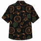 Labor Day Hawaiian Shirt Featuring Sewing Emblem Palm Leaf Print for Summer