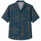 Labor Day Hawaiian Shirt Featuring Wrench Piston Blueprint Print for Summer