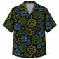 Labor Day Hawaiian Shirt- Gear and Blue Hibiscus Print for the Long Weekend