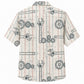 Labor Day Hawaiian Shirt- Gear and Machinery Pinstripe Print