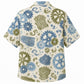 Labor Day Hawaiian Shirt- Gear and Wood Plank Print for Everyday Wear