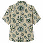 Labor Day Hawaiian Shirt - Green Gear & Paisley Swirl Print for Men