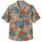 Labor Day Hawaiian Shirt- Hard Hat and Hibiscus Print for Summer Days