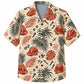 Labor Day Hawaiian Shirt- Hard Hat and Palm Frond Print for Summer