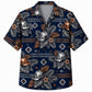 Labor Day Hawaiian Shirt - Hard Hat & Aztec Stripe Print for Men