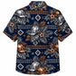 Labor Day Hawaiian Shirt - Hard Hat & Aztec Stripe Print for Men