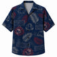 Labor Day Hawaiian Shirt - Hard Hat & Crimson Fern Print for Men