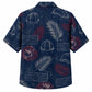 Labor Day Hawaiian Shirt - Hard Hat & Crimson Fern Print for Men