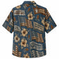 Labor Day Hawaiian Shirt - Holiday Patch & Hibiscus Print for Men