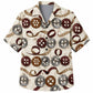 Labor Day Hawaiian Shirt - Iron Gear & Ribbon Twist Print for Men