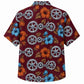 Labor Day Hawaiian Shirt - Iron Gear & Sunflower Bloom Print for Men