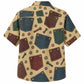 Labor Day Hawaiian Shirt- Leather Patch Panel Workwear Print