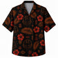 Labor Day Hawaiian Shirt- Midnight Hibiscus Hard Hat Print for Summer