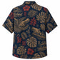 Labor Day Hawaiian Shirt- Moonlit Palm and Hibiscus Print for Summer