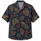 Labor Day Hawaiian Shirt- Moonlit Palm and Hibiscus Print for Summer