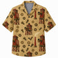 Labor Day Hawaiian Shirt- Oil Derrick Tower and Tools Print for Summer