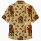 Labor Day Hawaiian Shirt- Oil Derrick Tower and Tools Print for Summer