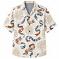 Labor Day Hawaiian Shirt - Patriotic Ribbon & Monstera Print for Men