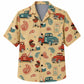 Labor Day Hawaiian Shirt- Pickup Truck and Grill Print for the Holiday