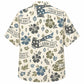 Labor Day Hawaiian Shirt- Ribbon Banner and Hibiscus Print for the Holiday