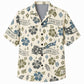 Labor Day Hawaiian Shirt- Ribbon Banner and Hibiscus Print for the Holiday