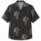 Labor Day Hawaiian Shirt- Scarecrow Lantern and Wheat Print for Summer