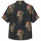 Labor Day Hawaiian Shirt- Scarecrow Lantern and Wheat Print for Summer