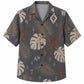 Labor Day Hawaiian Shirt- Slate Monstera and Palm Print for the Weekend