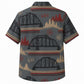 Labor Day Hawaiian Shirt- Steel Arch Bridge and Mountain Print