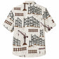 Labor Day Hawaiian Shirt - Steel Crane & Scaffold Site Print for Men