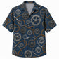 Labor Day Hawaiian Shirt - Steel Gear & Rope Machinery Print for Men
