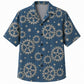 Labor Day Hawaiian Shirt - Steel Gear & Starlit Sky Print for Men