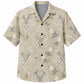 Labor Day Hawaiian Shirt - Tonal Damask & Crossed Tool Print for Men