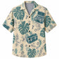 Labor Day Hawaiian Shirt - Toolbox & Teal Monstera Print for Men