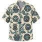 Labor Day Hawaiian Shirt - Union Crest & Hibiscus Print for Men