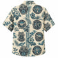Labor Day Hawaiian Shirt - Union Crest & Hibiscus Print for Men
