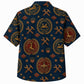Labor Day Hawaiian Shirt- Union Medallion and Hammer Print for Summer